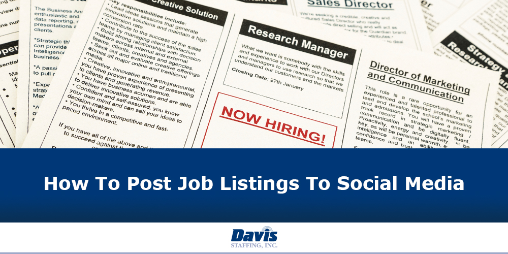 How To Post Job Listings To Social Media